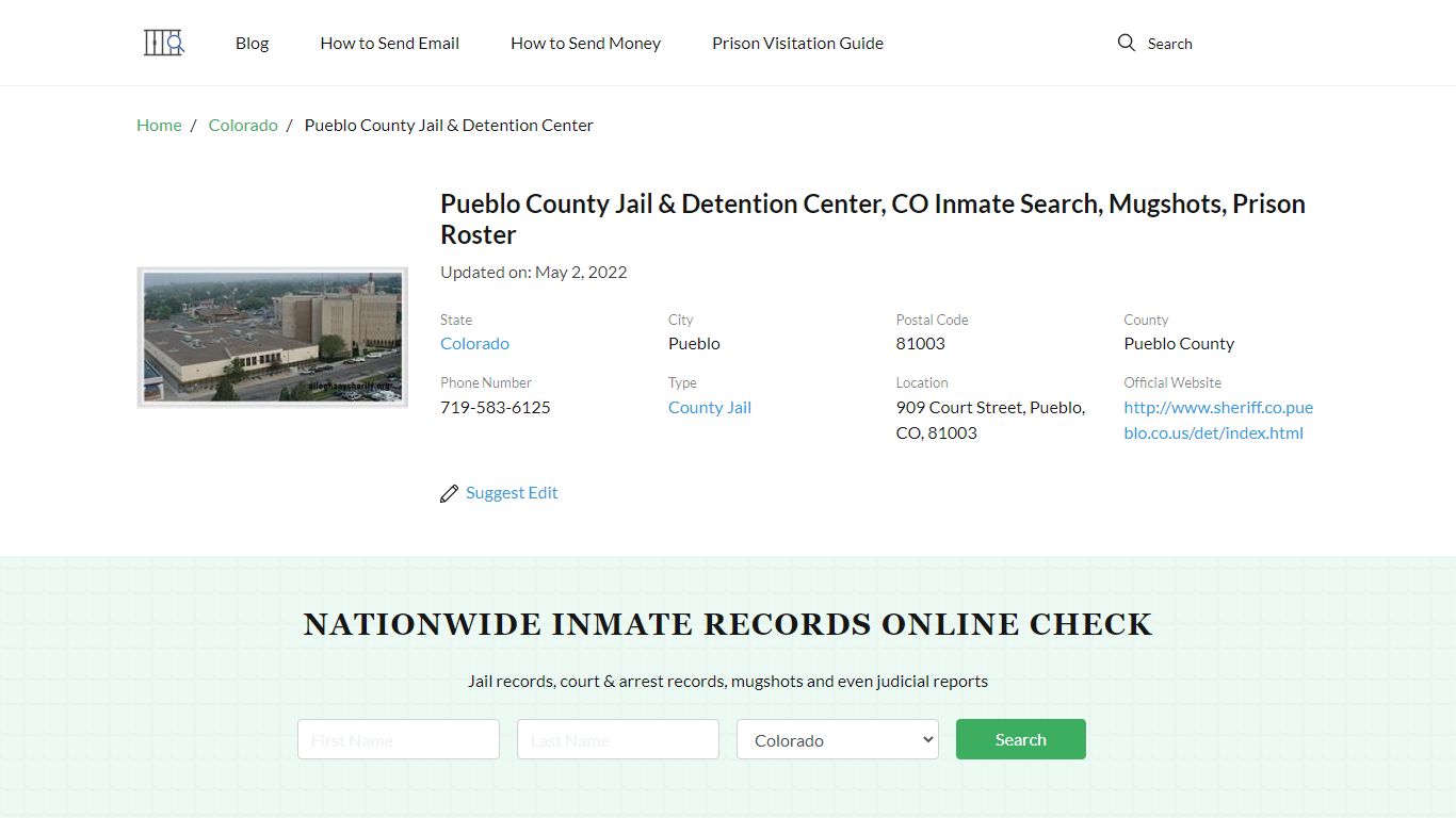 Pueblo County Jail & Detention Center, CO Inmate Search ...