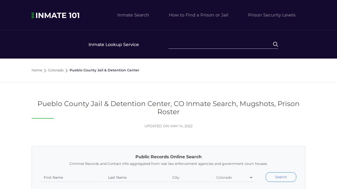 Pueblo County Jail & Detention Center, CO Inmate Search ...